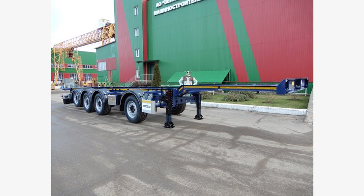 Полуприцеп-контейнеровоз STEELBEAR PF-41N-2 — передняя часть и опоры
